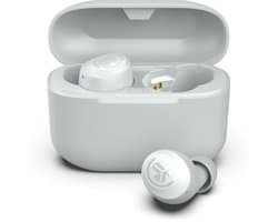 JLab Go Pop Draadloze Oordopjes - Bluetooth Oortjes Draadloos - 35 uur Batterijduur - Be Aware Audio - Met Microfoon - Geschikt voor Android en Apple - Wit