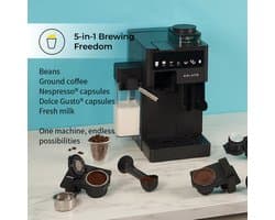 CHiATO coffeePLAY 5-in-1 Koffiemachine bonen met melksysteem - Grijs