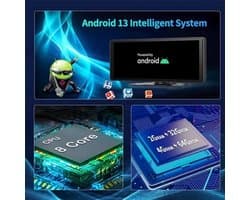 E64 - Dashcam voor Auto - WiFi - Dashcams - FullHD video - Super compact - Parkeermodus - 16:9 - 10.26 inch Scherm - Met Achteruitrijcamera - Zwart