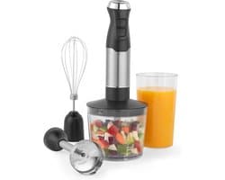 Keukenmachine Blender - Mixer Hakker - Maaltijden Bereiden - Variabele Snelheden - 500ml Kom - Zwart