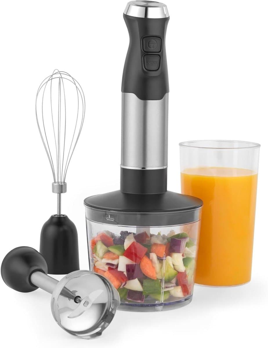 Keukenmachine Blender - Mixer Hakker - Maaltijden Bereiden - Variabele Snelheden - 500ml Kom - Zwart — afbeelding 1