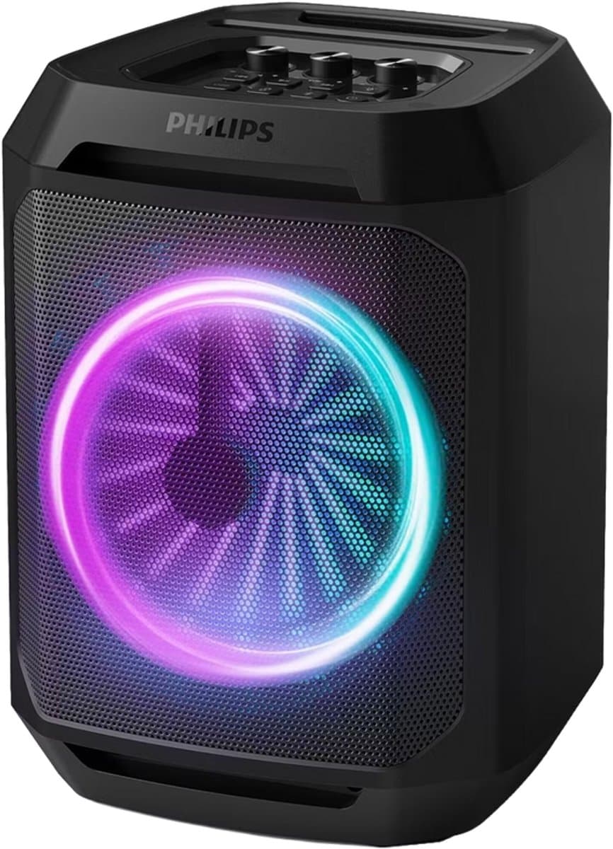 Philips Bluetooth Party Speaker TAX2208 – Karaoke – Feestverlichting – DBB Bass Boost – Tot 7 uur speeltijd-Zwart — afbeelding 1