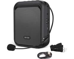 Draagbare Mini Stemversterker met Bluetooth en Bedrade Microfoon - 10W PA-systeem voor Leraren, Zang en Coaching
