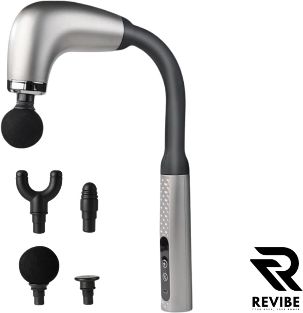 Revibe Massage Gun – Massage Apparaat Voor Moeilijk Bereikbare Plekken – J-vorm – Professioneel Massageapparaat – 9 Standen – Slimme Drukherkenning – Voor rug, nek, schouders en benen — afbeelding 1