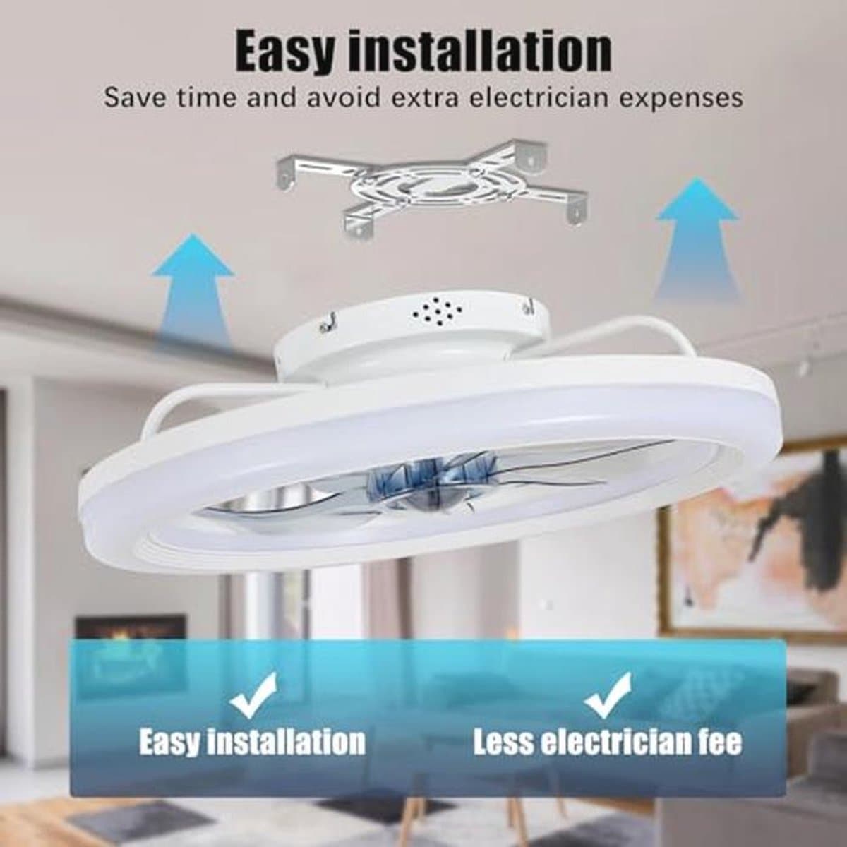 Plafondventilator met Licht en Afstandsbediening - Modern en Stijlvol voor Elk Interieur — afbeelding 1