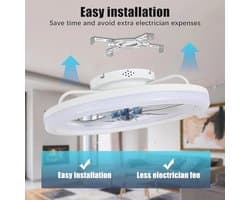 Plafondventilator met Licht en Afstandsbediening - Modern en Stijlvol voor Elk Interieur