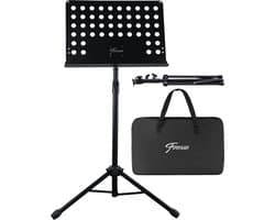 Finesse Muziekstandaard voor Bladmuziek - XL - Opvouwbaar - met Draagtas - Lessenaar - voor Tablet - Zwart