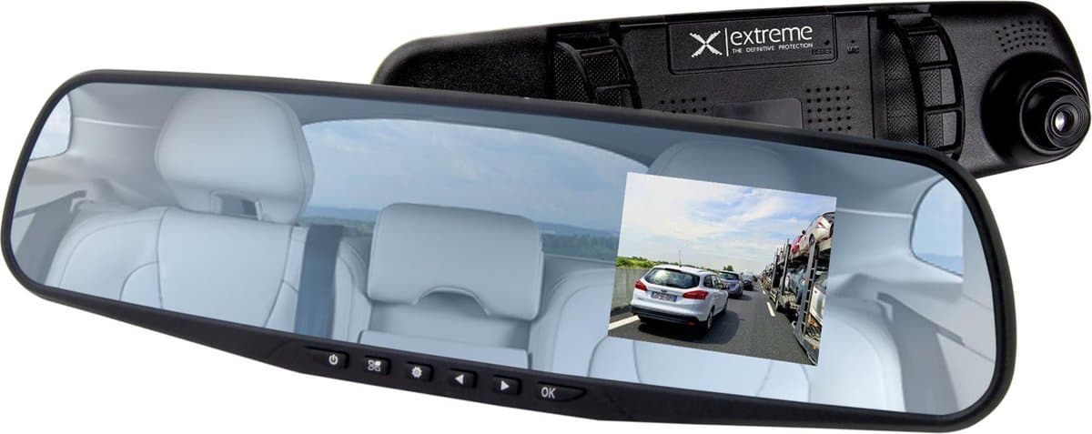 X-treme XD103 Mirror / Binnenspiegel Dashcam FULL HD met Nachtzicht, Microfoon en Bewegingsdetectie - Zwart — afbeelding 1