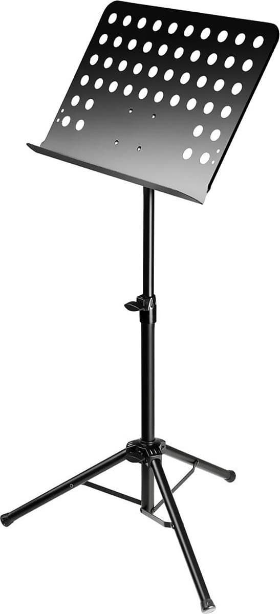 Muziekstandaard Heavy Duty, stevige Orkestlessenaar met geperforeerde metalen blad — afbeelding 1