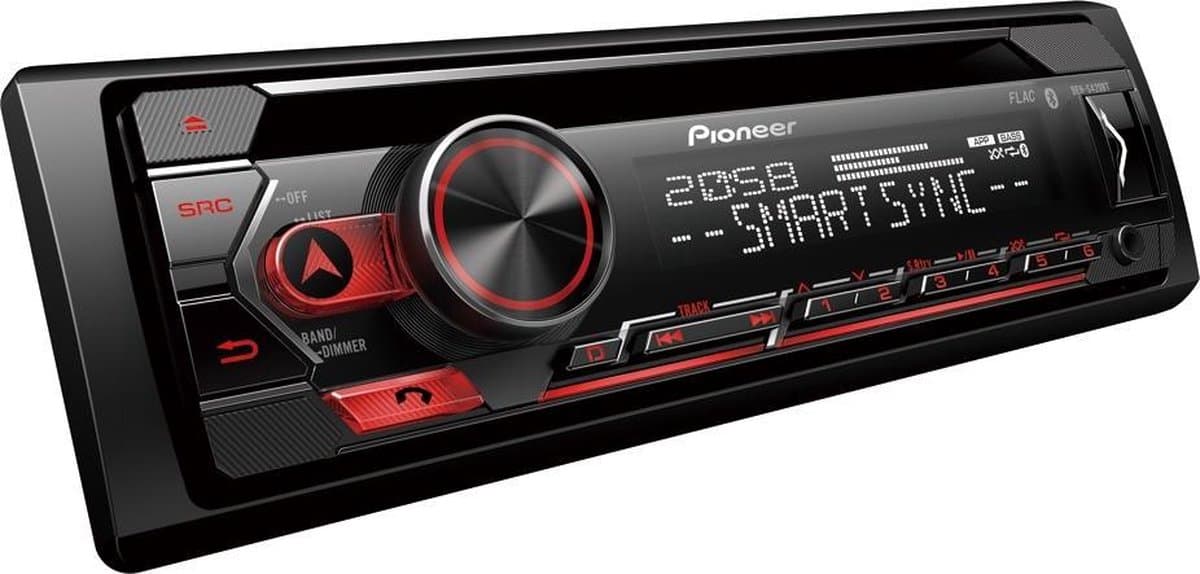 Pioneer DEH-S420BT Autoradio Enkel din Rood-CD Tuner-USB-Bluetooth - 4 x 50 W — afbeelding 1