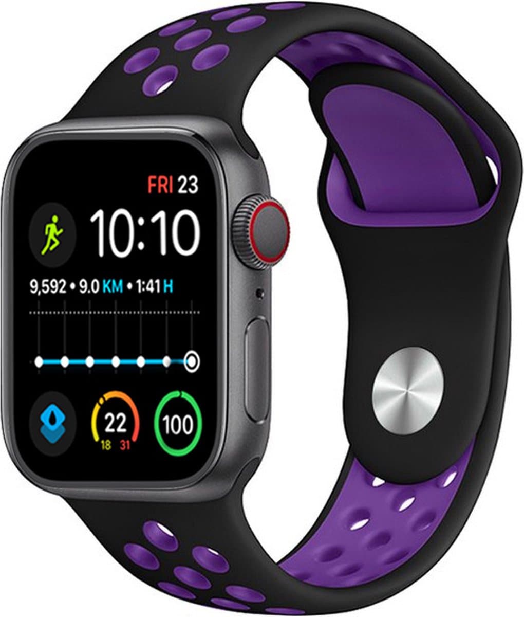 Royal Supplies RF-93 - Smartwatch - Smartwatch Dames - Smartwatch Heren- Screenprotector- Paars/zwart — afbeelding 1