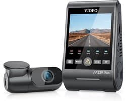 VIOFO A229 Plus 2CH - Dashcam - 2K Quad HD Voor- & Achtercamera - Sony STARVIS 2 IMX675 Sensoren - HDR Nachtzicht - GPS - 5GHz WiFi - Parkeerstand - Spraakbediening - Dual Dashcam Auto - Loop Recording - G-Sensor