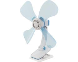 Eurotrail 12V met klem - Tafelventilator - Lichtblauw