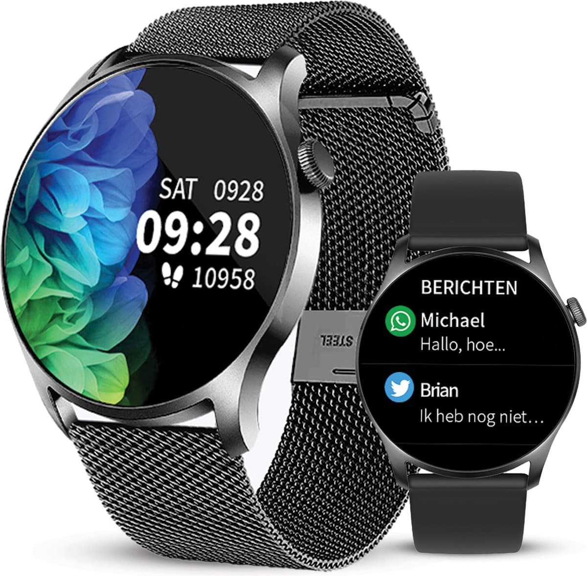 AVALUE Smartwatch Dames - Horloge met Stappenteller geschikt voor IOS, Smartwatch Android en HarmonyOS geschikt - Met Extra Bandje — afbeelding 1