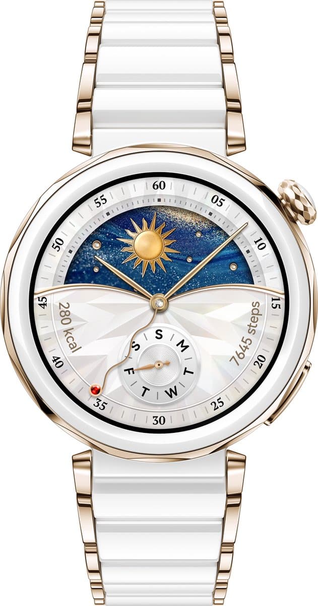 HUAWEI WATCH GT5 Pro 42mm Ceramic Horlogeband - Ondersteuning van Golf en Duiken van 40 meter- Verbeterd 24/7 gezondheidsbeheer - Tot 2 weken batterijduur - Compatibel met iOS & Android — afbeelding 1