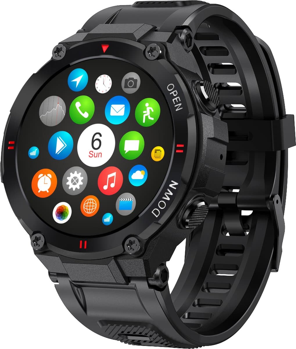 Nuvance Outdoor Smartwatch - 45 mm - IP67 Waterdicht - Bluetooth Smartwatch voor Dames en Heren - Smartwatches - Sporthorloge — afbeelding 1