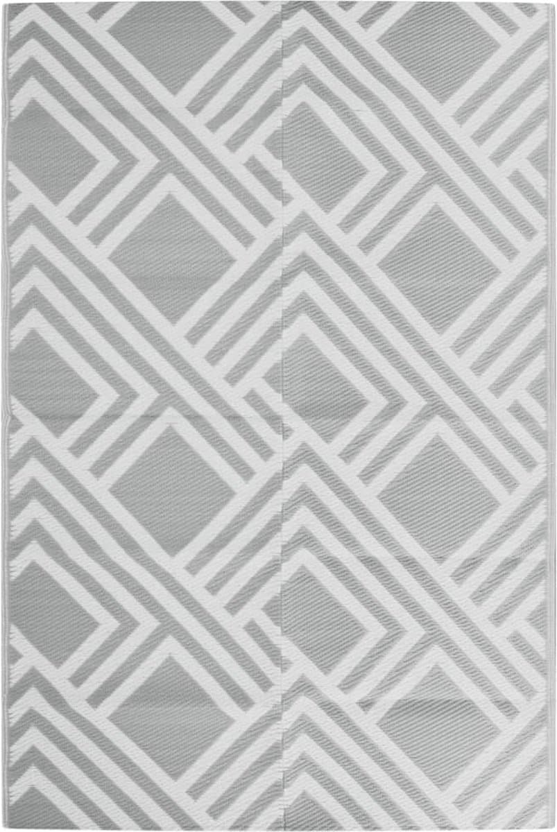vidaXL - Buitenkleed - ARAKIL - 120x180 - cm - PP - grijs — afbeelding 1