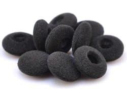 Ibley Zachte foam oortips 19mm - 10 stuks / 5 paar - universeel geschikt - Spons oordop kussens - voor oortjes - Zwart