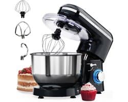 RONN® Mixer met mengkom - Mixer - Mixer met mengkom keukenmachine - Zwart -39cm x 24cm x 32cm