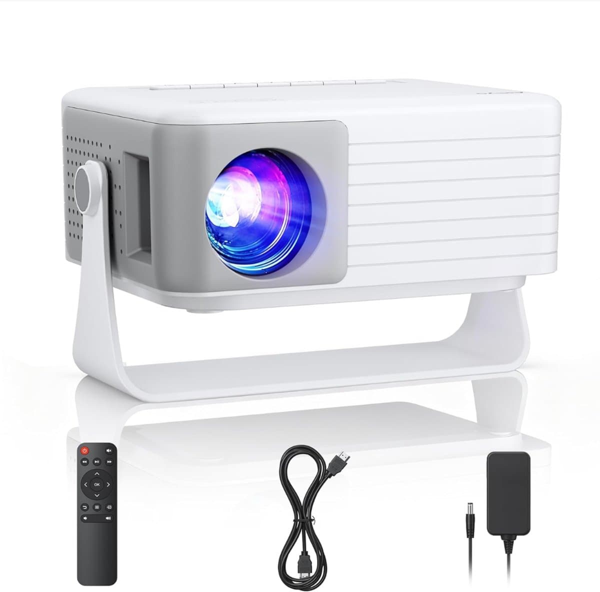 Aura® Mini beamers - Projector - Mini beamer - Wit - 14cm x 11cm x 6cm — afbeelding 1