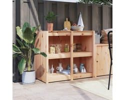 Outdoor Keukenkast - Tuinkast Opbergkast - Buiten Koken - Modulair Ontwerp - 106 x 55 x 92 cm - Houtkleur