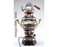 Elektrische Samovar Theepot Set met Handgemaakte Koper