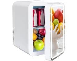 SVN® Skincare Fridge - Mini Koelkast 8 Liter – Met Spiegel en Verlichting - Mini Fridge - Wit - 20cm x 26cm x 30cm