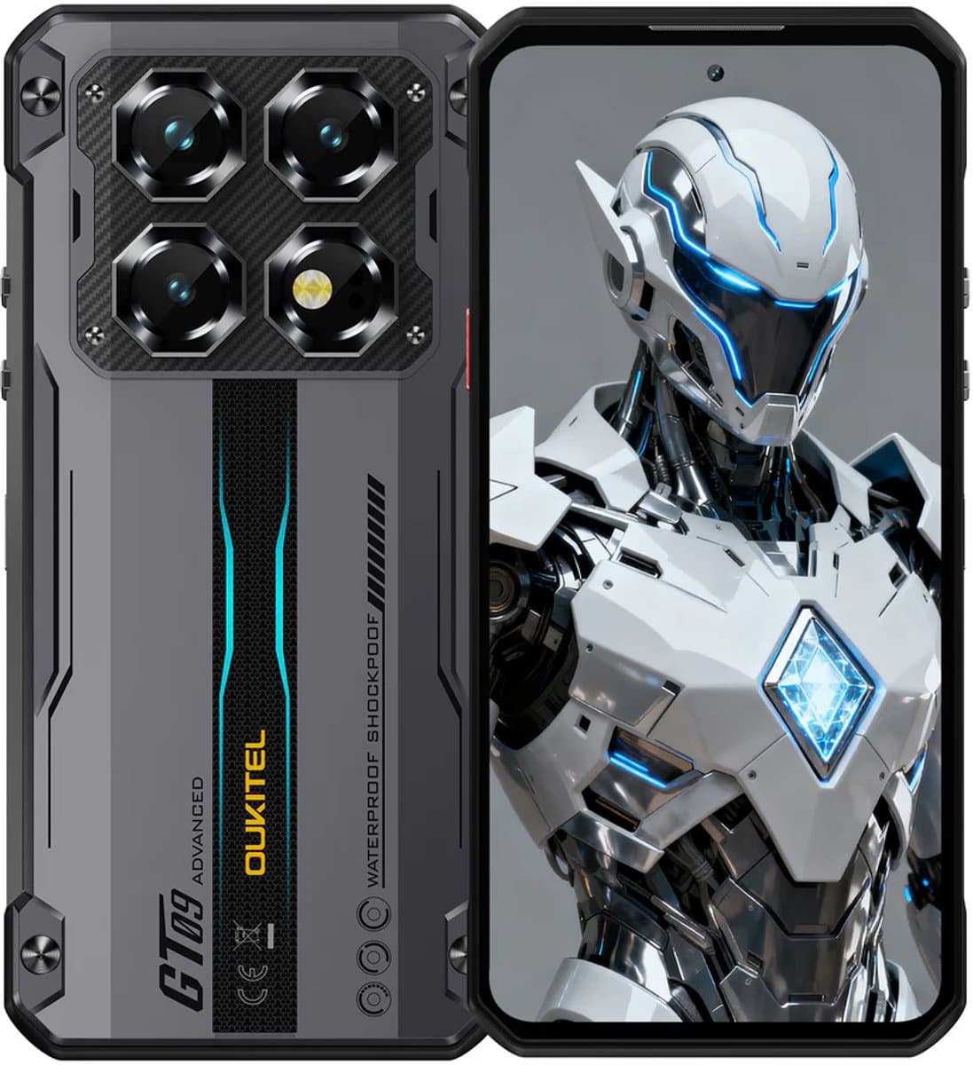OUKITEL WP60 5G Rugged Smartphone - 16GB RAM + 512GB Opslag - 7,2 inch HD+ Scherm - 10000mAh Batterij - 108MP Camera - NFC - Android 15 - Zwart — afbeelding 1