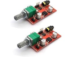 2 Stuks Mini Hoofdtelefoon Versterker Board - Low Noise Voorversterker Module DC 3.6-6V