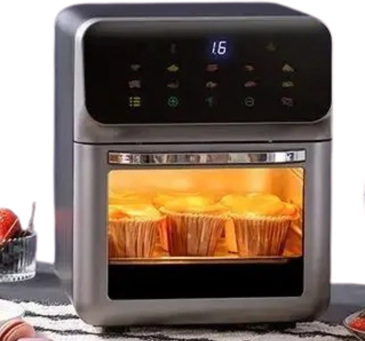 Sensova - Airfryer Oven 10 Liter met Grote Capaciteit - Elektrische Heteluchtfriteuse Zonder Olie met 360° Hete Luchtcirculatie, Multifunctionele Airfryer en Oven voor Gezond Koken voor 4–5 Personen — afbeelding 1
