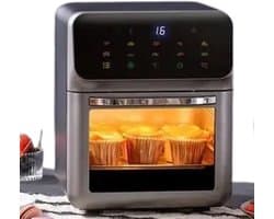 Sensova - Airfryer Oven 10 Liter met Grote Capaciteit - Elektrische Heteluchtfriteuse Zonder Olie met 360° Hete Luchtcirculatie, Multifunctionele Airfryer en Oven voor Gezond Koken voor 4–5 Personen