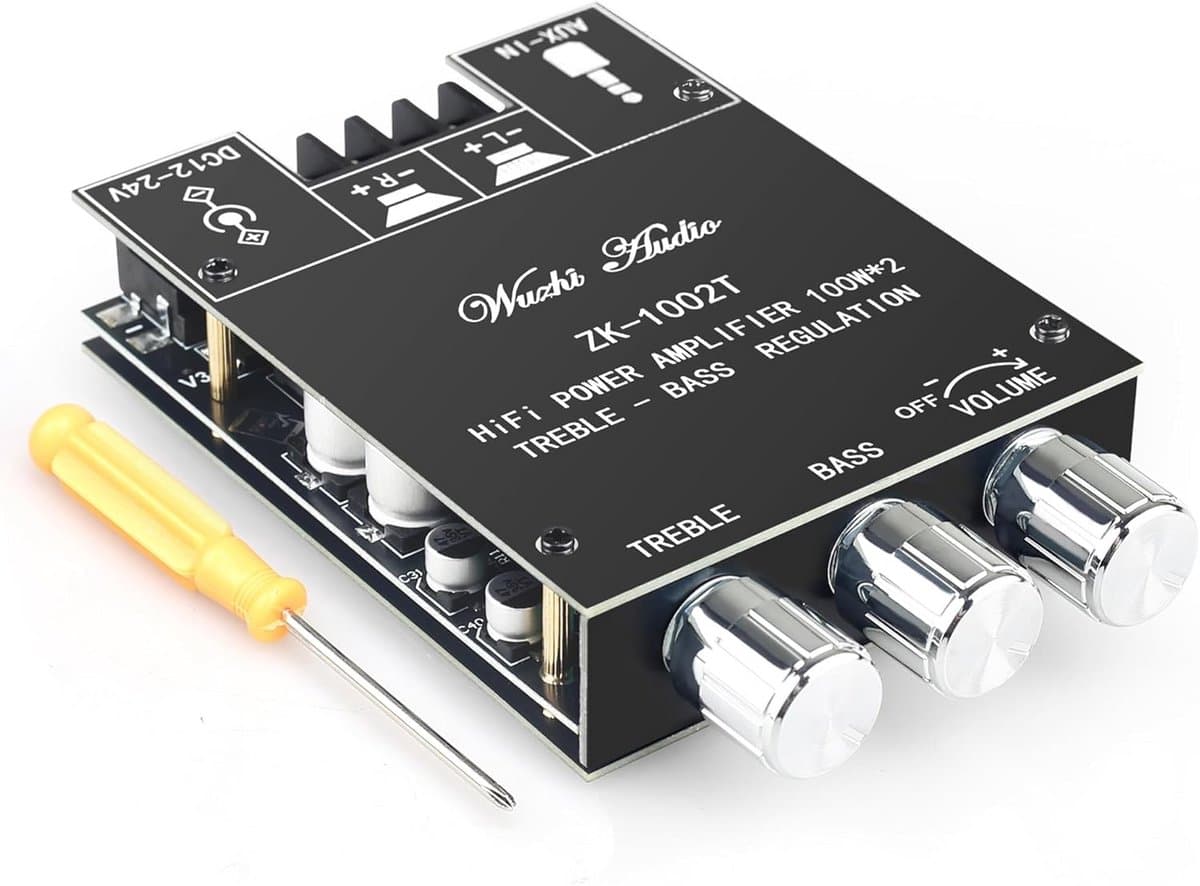 Draadloze Bluetooth Stereo Audio Versterker Bord met Bass en Treble Regeling — afbeelding 1