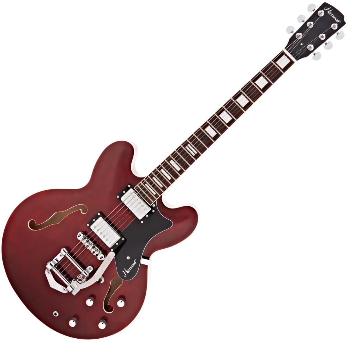 Hartwood Revival Vibrato Semi-akoestische Gitaar, Cherry Red — afbeelding 1