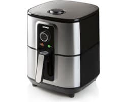 Domo DO536FR friteuse Enkel 5,5 l 1800 W Heteluchtfriteuse Zwart, Zilver
