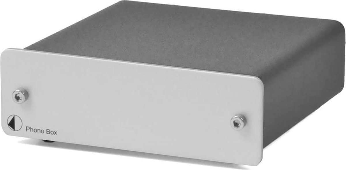Pro-Ject Phono Box DC Voorversterker MM/MC - Hoogwaardige Signaalversterking - Helder en Nauwkeurig Geluid - Duurzaam & Betrouwbaar - Zilver — afbeelding 1