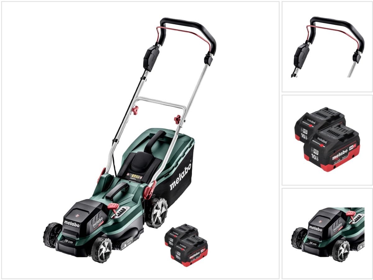 Metabo RM 36-18 LTX BL 36 accugrasmaaier 36 V ( 2x 18 V ) LTX Brushless + 2x accu 10.0 Ah - zonder lader — afbeelding 1