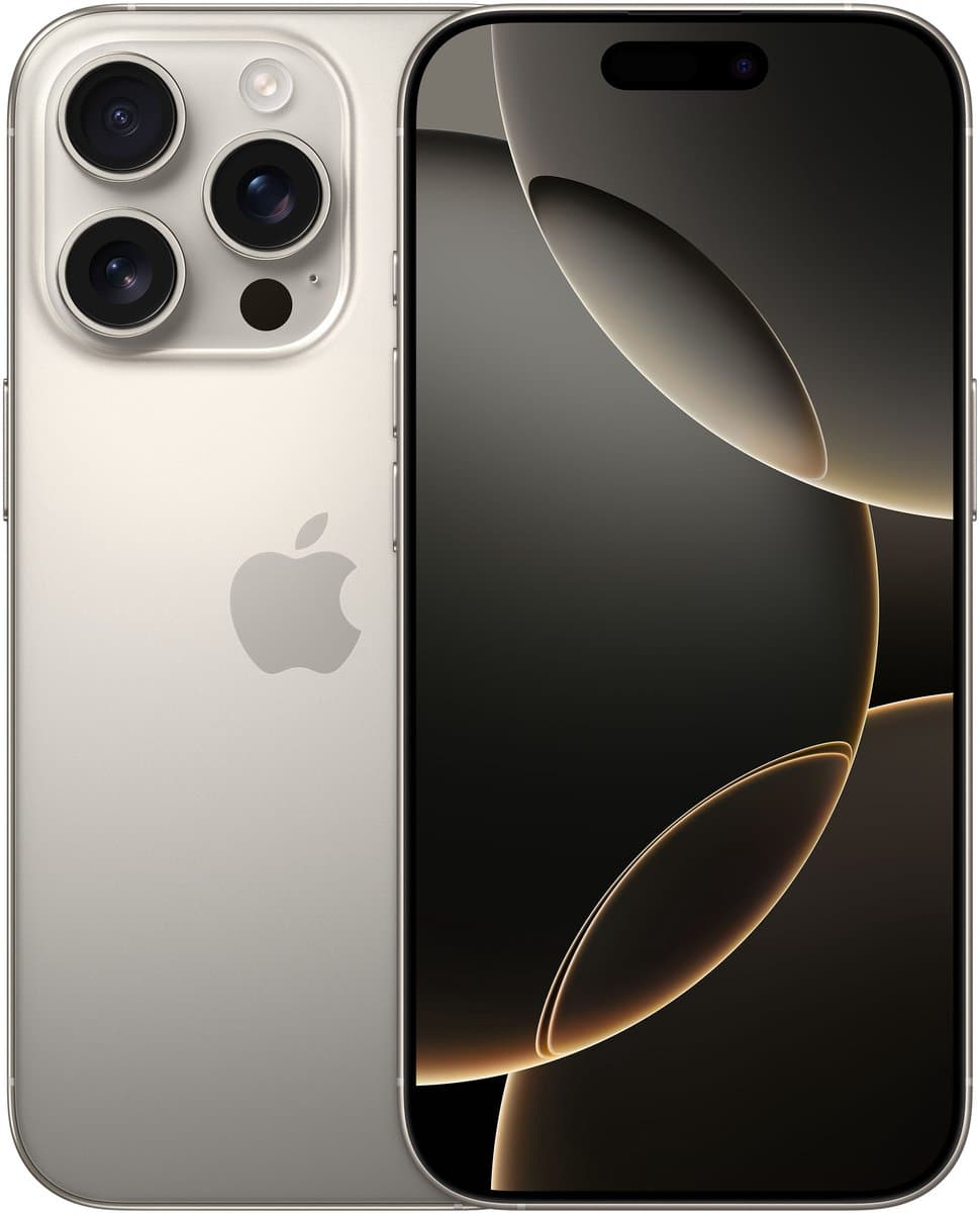 Apple iPhone 16 Pro 16 cm (6.3") Dual SIM iOS 18 5G USB Type-C 1 TB Titanium — afbeelding 1