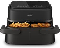 Philips 1000 Series Dual Basket Airfryer - NA150/00 - Dubbele Mand - Flexible Basket - 7.1L - Tot 6 Personen