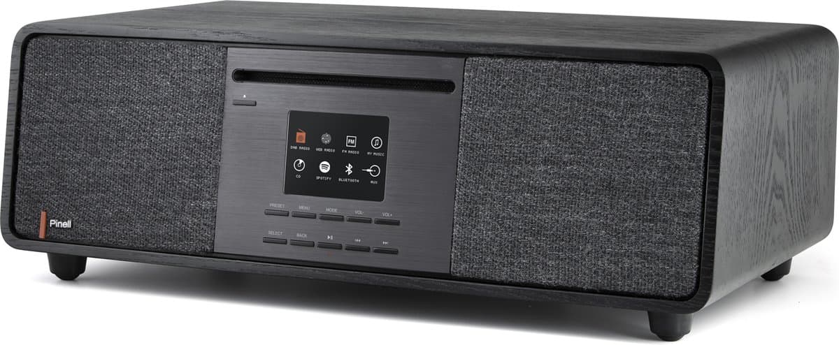 Pinell Supersound 701 - DAB+ Internetradio - Spotify Connect - Bluetooth - CD Speler - Zwart — afbeelding 1
