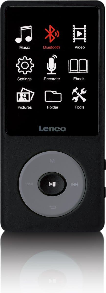 Lenco Xemio-860BK - MP3/MP4 speler met Bluetooth en 8GB intern geheugen - Zwart — afbeelding 1