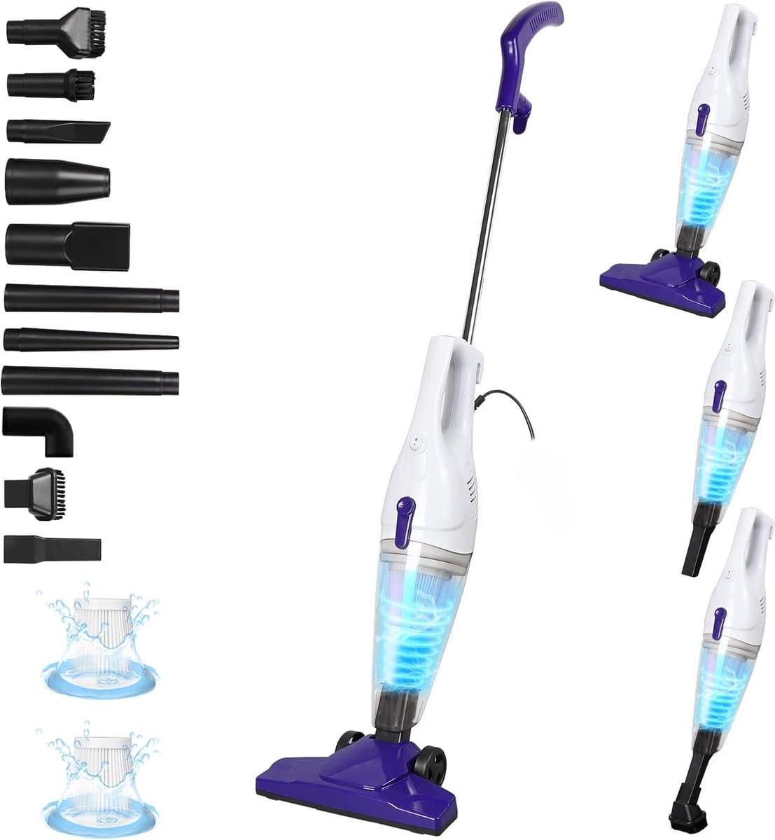 Lichtgewicht Stofzuiger - Handstofzuiger - Snel Huis Schoonmaken - 11-in-1 Multifunctioneel - 15 kPa Zuigkracht - Violet — afbeelding 1