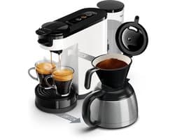 2 in 1 koffiezetapparaat SENSEO Switch Philips HD6592/05, 2 in 1 met filter en pod, geïsoleerd koffiezetapparaat, Crema plus