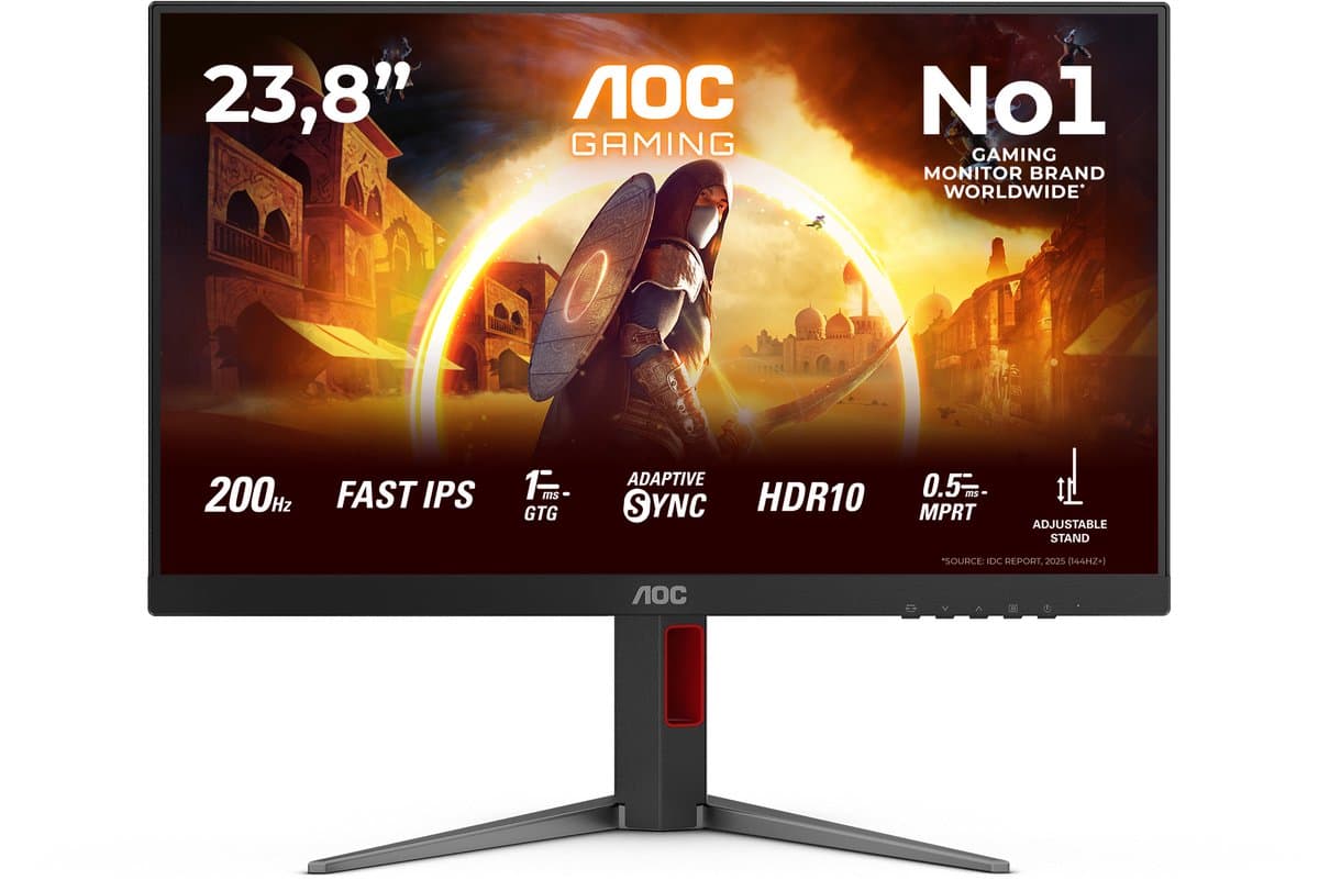 AOC G4 24G4HA - Full HD IPS Gaming Monitor - 200Hz - Ergonomisch - Speakers - 24 inch — afbeelding 1
