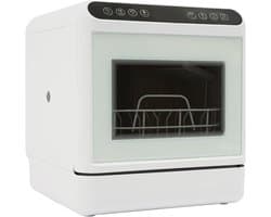 Tafelvaatwasser, mini-vaatwasser, 1100 W, 220 V, vaatwasser, compacte vaatwasser met 4 wasmodi, desinfecteren en drogen, 360° sproeien, touch-control, met 6 l waterreservoir, te gebruiken voor huizen