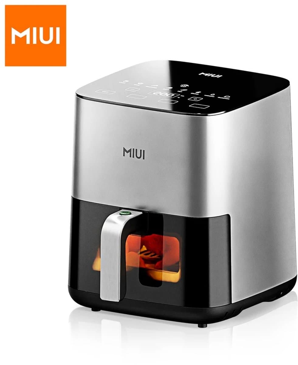 Questyr - 5L Airfryer - Miui-Cyclone Tech - elektrische heteluchtfriteuse - olieloze kookpan met aanraakbediening - antiaanbakmand — afbeelding 1