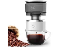 Automatische Mini Draagbare Koffiemaker - Enkele Kop Pour Over Drip Koffiemachine met Filter voor Reizen, Thuis, Kantoor & Keuken - Klein - Zwart - 1 Stuk