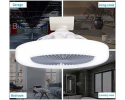 Allecto - Plafondventilator met Lampen - Verstelbare LED-ventilatorlamp - Stil - 30W - Geschikt voor Kinderkamer en Slaapkamer - 9,8 Inch Diameter