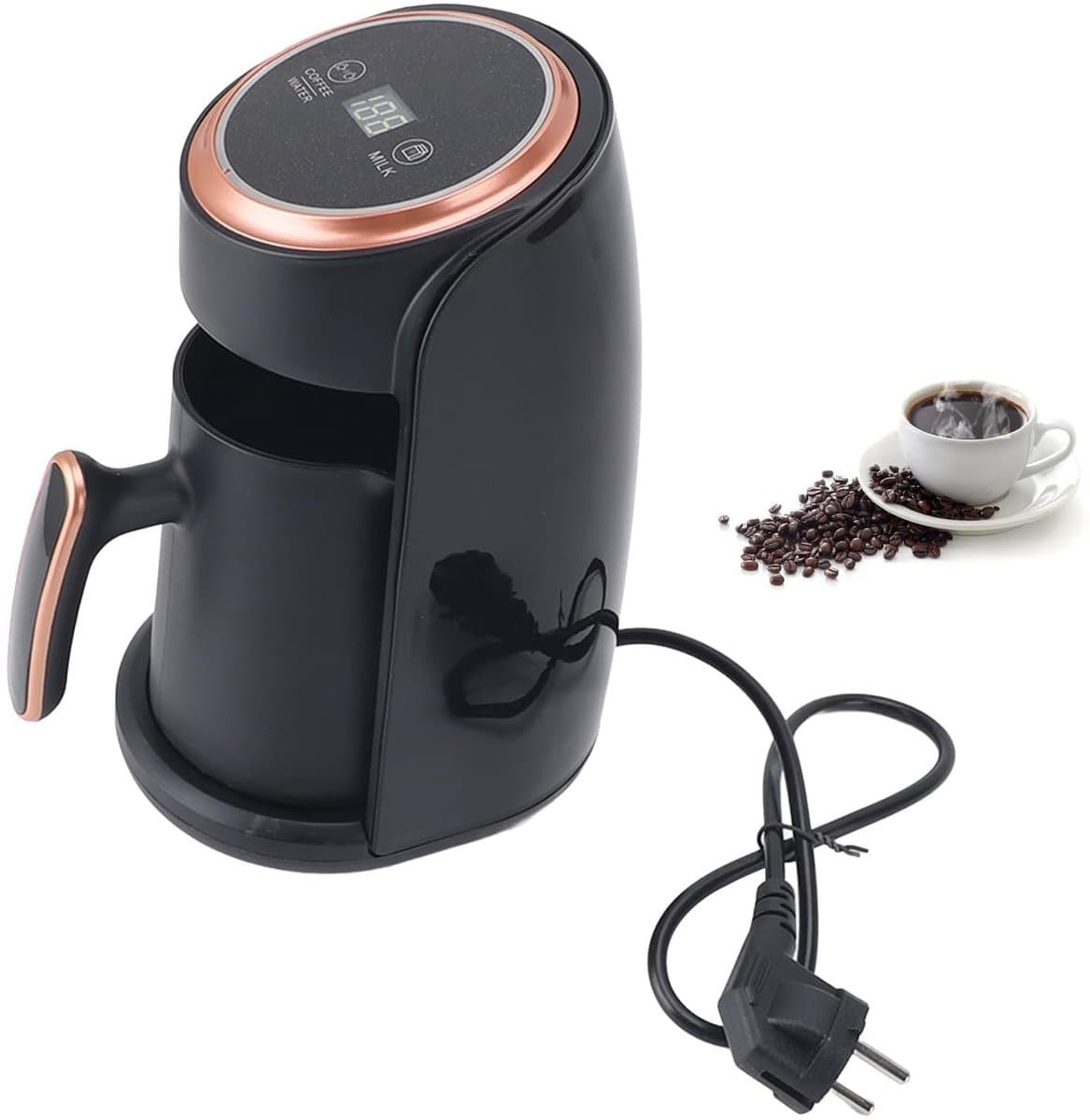 Dailygoody - Turks koffiezetapparaat - Professioneel - Snel verwarmen - 300 ml - Elektrisch - Voor thuis en kantoor - Roestvrij staal — afbeelding 1
