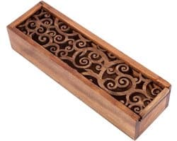 Houten Opbergdoos voor Potloden, Vintage Pennenhouder met Afneembare Case en Deksel, Ideaal voor Sieraden en Kantoorbenodigdheden