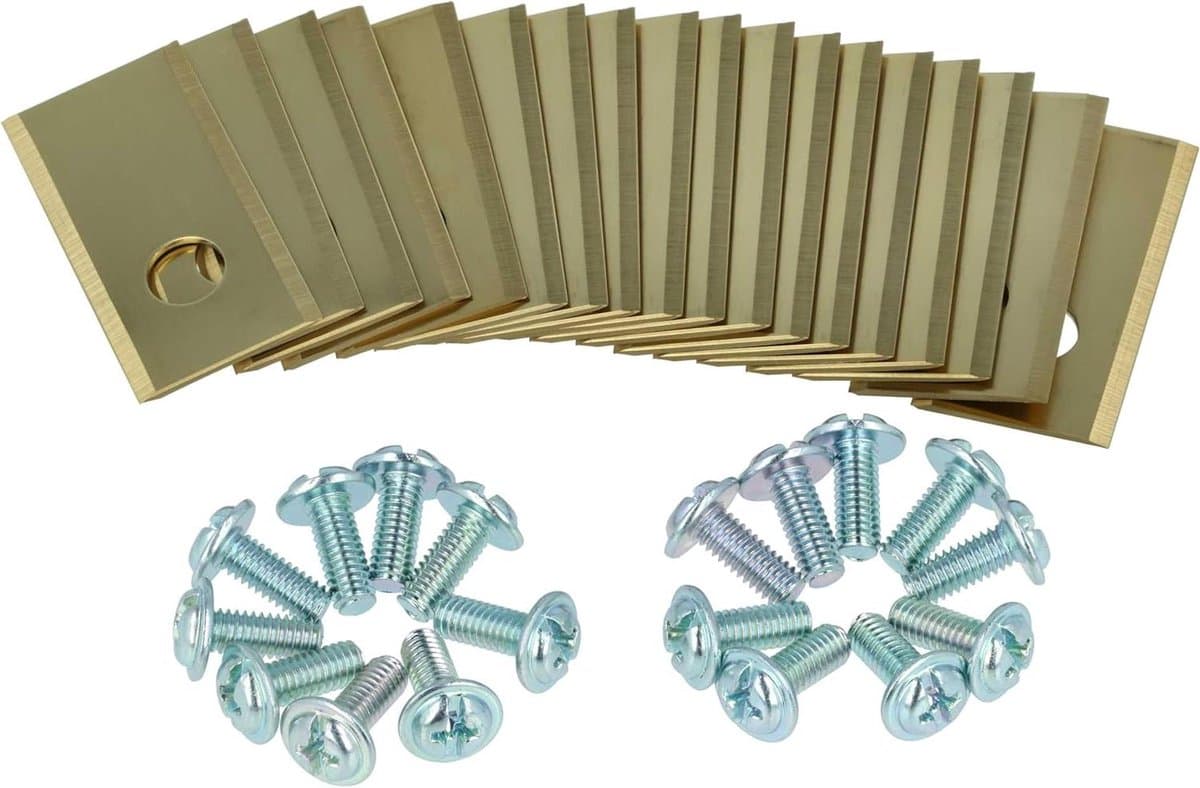 Reservemessen Grasmaaier - Robotmaaier messen - Gazon Onderhoud - Hoge Snijefficiëntie - 35 x 18 mm - Goud — afbeelding 1